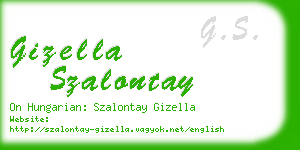 gizella szalontay business card